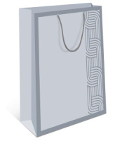 Пакет подар. бумажн. 33*42*10 см, 130гр/м Серый