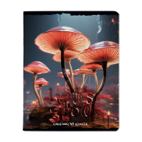 Тетрадь А5 48л кл. Альт "Грибы фентези" УФ-лак, бел.100%