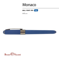 Ручка "Monaco. Синяя" шарик., 0,5мм, синие чернила**