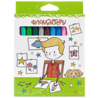 Фломастеры  24цв "Hatber. Переменка" вентилир.колпачок