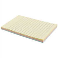 Бумага с липким краем (101*150мм) 90л., 3 цв., ПАСТЕЛЬ, линейка