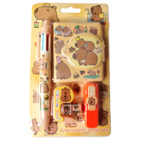 Набор канцелярских принадлежностей  5 пр. "Капибара", ассорти дизайнов