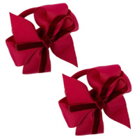 Набор резинок для волос "CHERRY MARY"  2шт , бант бордовый