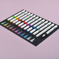 НАБОР МАРКЕРОВ-КИСТЕЙ  АКРИЛОВЫХ "SKETCH&ART" 12 ЦВ.