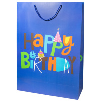 Пакет подар. бумажн. 50*70*20 см, 210 гр/м Шарики, 4 дизайна в упаковке