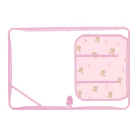 Папка д/труда А4 (325*230*25) 1отд. откид. планка, молния вокруг, пластик "Мишки и бантики"