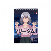 Блокнот А6  40л гребень "Anime. Freedom" клетка
