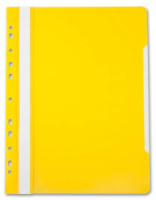 Скоросшив. пласт. прозр. верх. с перфорацией, желтый