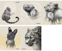 Тетрадь А5 48л кл. Альфа-Тренд "Тотемные животные" выб.твин УФ-лак, белизна 100%