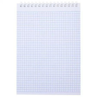 Блокнот А5  80л гребень "METALLIC Красный" клетка, бумвинил