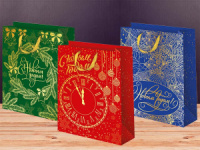 Пакет подар. бумажн. 18*23*10 см, 157гр/м2  Микс новогодний 5