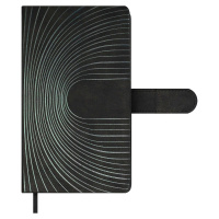 Ежедневник недат А6 кожзам, тв.пер., 120л. "Тиволи черный" ляссе, магн.клапан