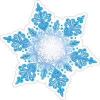 Украшение на скотче 18*18см "Снежинка"