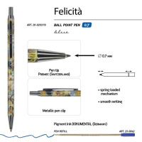 Ручка в футляре "Felicita. Фантазия. Кораллы" шарик., 0,7мм, металл., синие чернила
