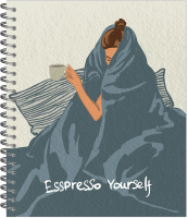 Тетрадь А5  48л кл. гребень Полином "Прокрастинация или Мне Просто Лень" софт-тач