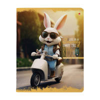 Тетрадь А5 48л кл. Альт "Пушистый байкер" УФ-лак, бел.100%