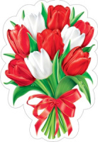 Украшение на скотче 18*18см "Тюльпаны"