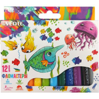 Фломастеры Jumbo 12цв "deVENTE.", вент. колпачок