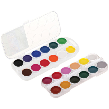 Акварельные краски 24цв. Пчелка, пласт/упак, б/к