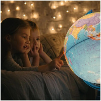 Глобус д-р 320 Политический, подсветка, классик, евро, карт.короб