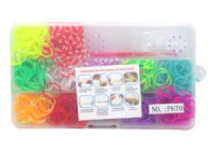 Набор резинок для плетения 600 шт Ассорти Микс, с крючком