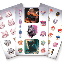 Альбом наклеек А6 6 лист. "100 наклеек. Аниме. Девочка"