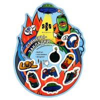 Закладки с липким краем (25*35,40*20,35*31,44*21мм)  5 цв, по 20л. "Стрит-арт" пластиковые