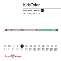 Карандаш ч/гр BV "Kids. Бульдог" грифель 3мм, пластик.корпус, с ластиком, НВ