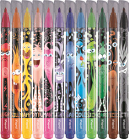 Фломастеры  12цв "Maped. Color peps monster", с заблокир. пишущ.узлом, смываемые