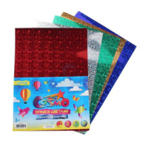 Цветная бумага голограф. А4   5л. 5цв.