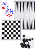 Игра пластик "Шашки + нарды" 2 поля