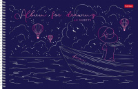 Альбом А4 40л гребень "Dream ON" пл. 100 гр/м, мат.лам., 3D фольга, перфорация, 4 диз.в блоке