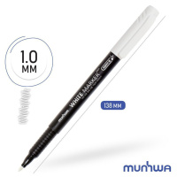 Маркер перманентный 1мм  БЕЛЫЙ, пулевидный