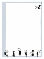 Сменный блок А5, Черные кошки,  50л, КЛЕТКА., беж.бумага