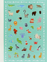 Набор обучающих наклеек 160*230мм, 4 л. "150 наклеек. Дикие животные"