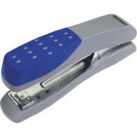 Степлер ATTOMEX №24/6, 26/6  до 25 л, пластик, антистеплер, серый с синим