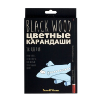 Карандаши цвет. 18цв "BlackWoodColor" пластиковые