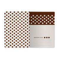 Записная книжка А5  40л. картон, мягк.пер. "Brown polka dot" кл.