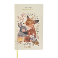 Ежедневник недат. А5 128л., мягк.обл., иск.кожа "Любовь, как она есть" ляссе