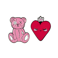 Набор значков-пинов 2шт. "Розовый микс" 30*25см, 31*25см