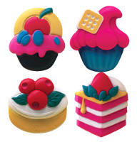 Фигурки из теста "Вкусные пирожные"