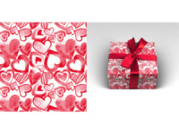 Бумага упаковочная "Акварельная любовь" 70*100 см