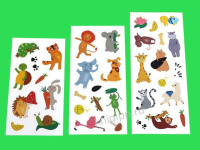 Набор наклеек 100*270мм, 3 л. "Милые животные" Набор наклеек 100*270мм, 3 л. "Милые животные"