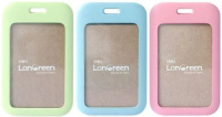 Бейдж 54*86 мм. вертик. "LonGreen", ассорти