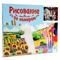 Живопись по номерам с акрилом 40*50см "Аниме. Девушки в кимоно"