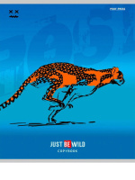 Тетрадь А5 48л кл. Проф-Пресс "Рисунки диких животных" лен, белизна 100%