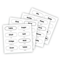 Набор стикеров 6л. "Английский язык. Кухня/ванная"