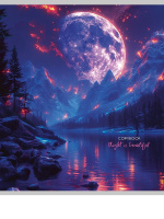 Тетрадь А5  96л кл. Проф-Пресс "Завораживающие огни" 5 диз.в спайке, голограф.