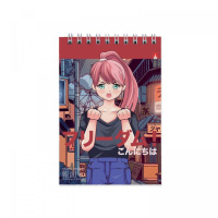 Блокнот А6  40л гребень "Anime. Freedom" клетка