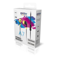 Гарнитура внутриканальная Smartbuy A7, черная, микрофон, пульт управления